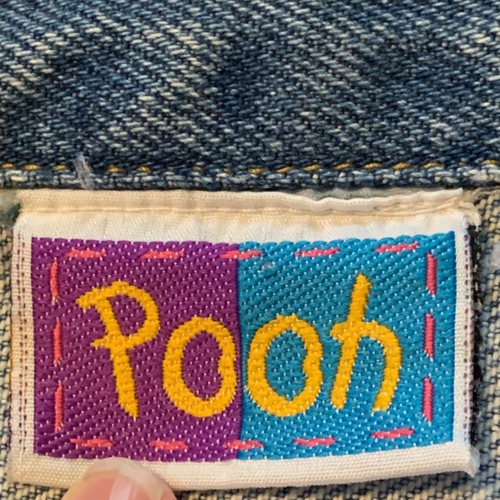 Vintage Disney Winnie The Pooh & Bee Embroidered Denim Jean Jacket Sz Large - Picture 3 of 11